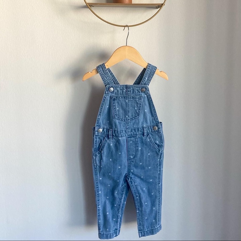 Old Navy Baby Girl Heart Overalls